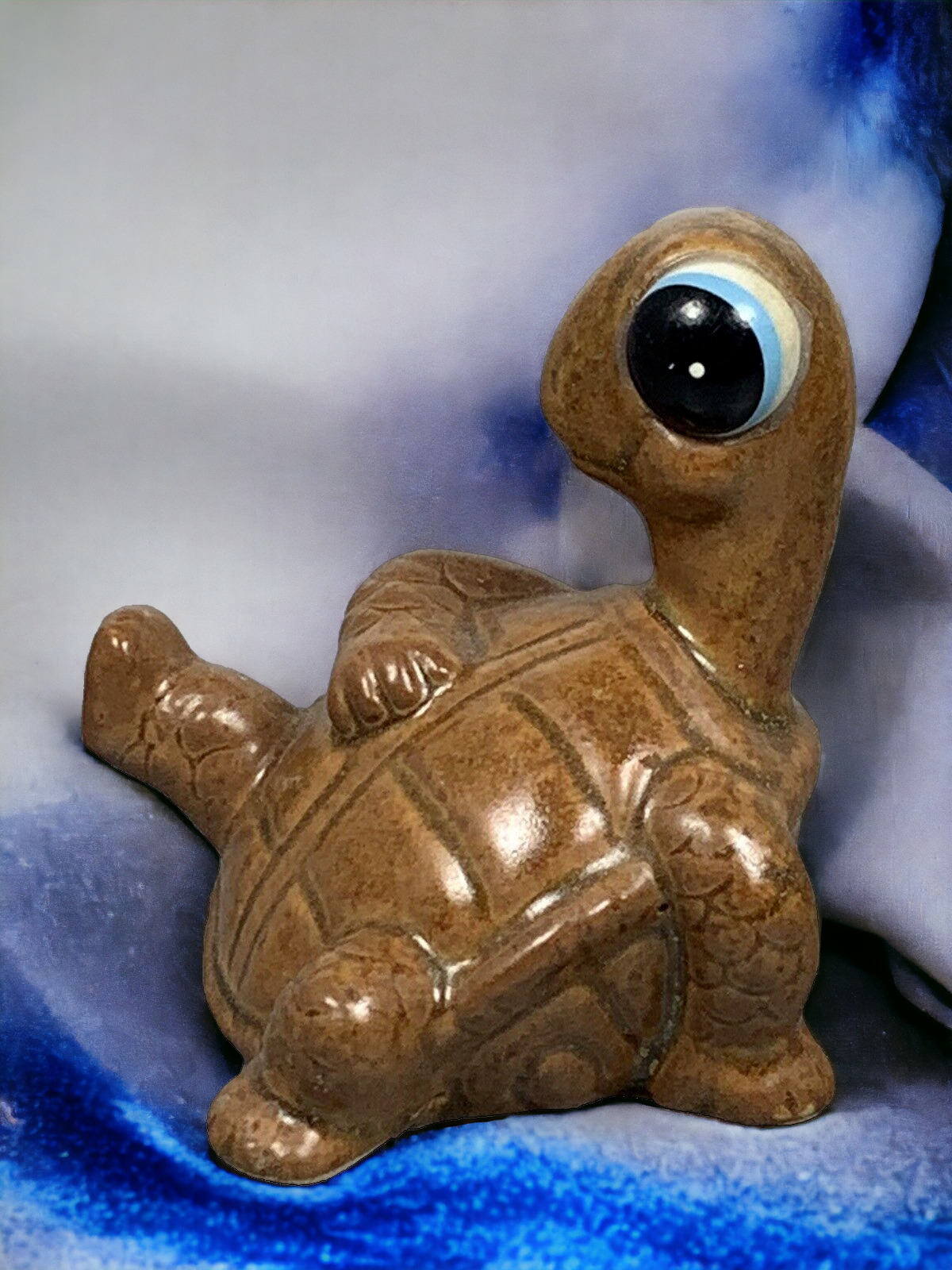 Anthropomorphic Turtle on Back Figurine Vintage