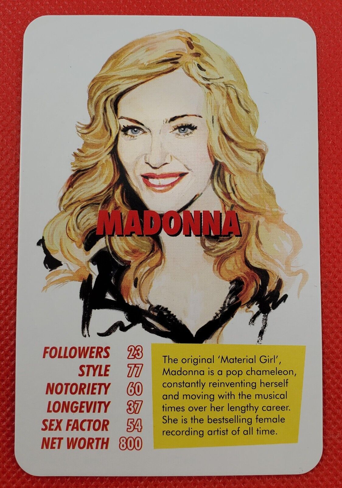 Madonna Celebrity Music Pop Rock Trading Game Card