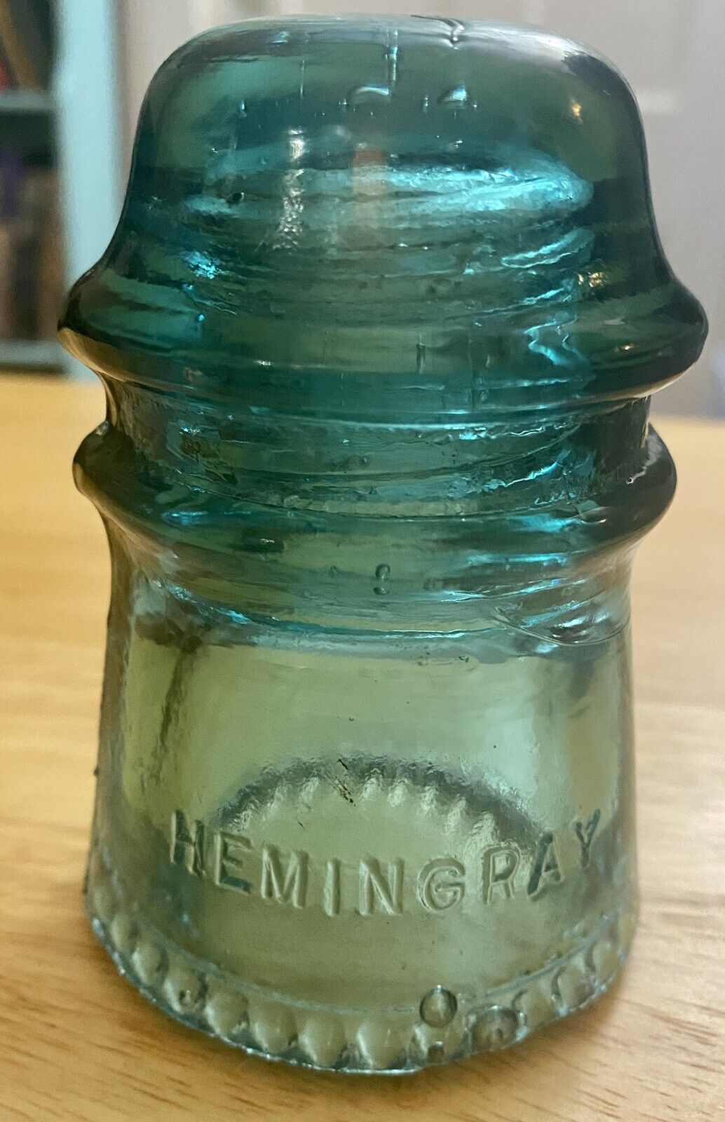 Vintage Antique Hemingray No. 16 Blue/Aqua Glass Insulator Made in the USA
