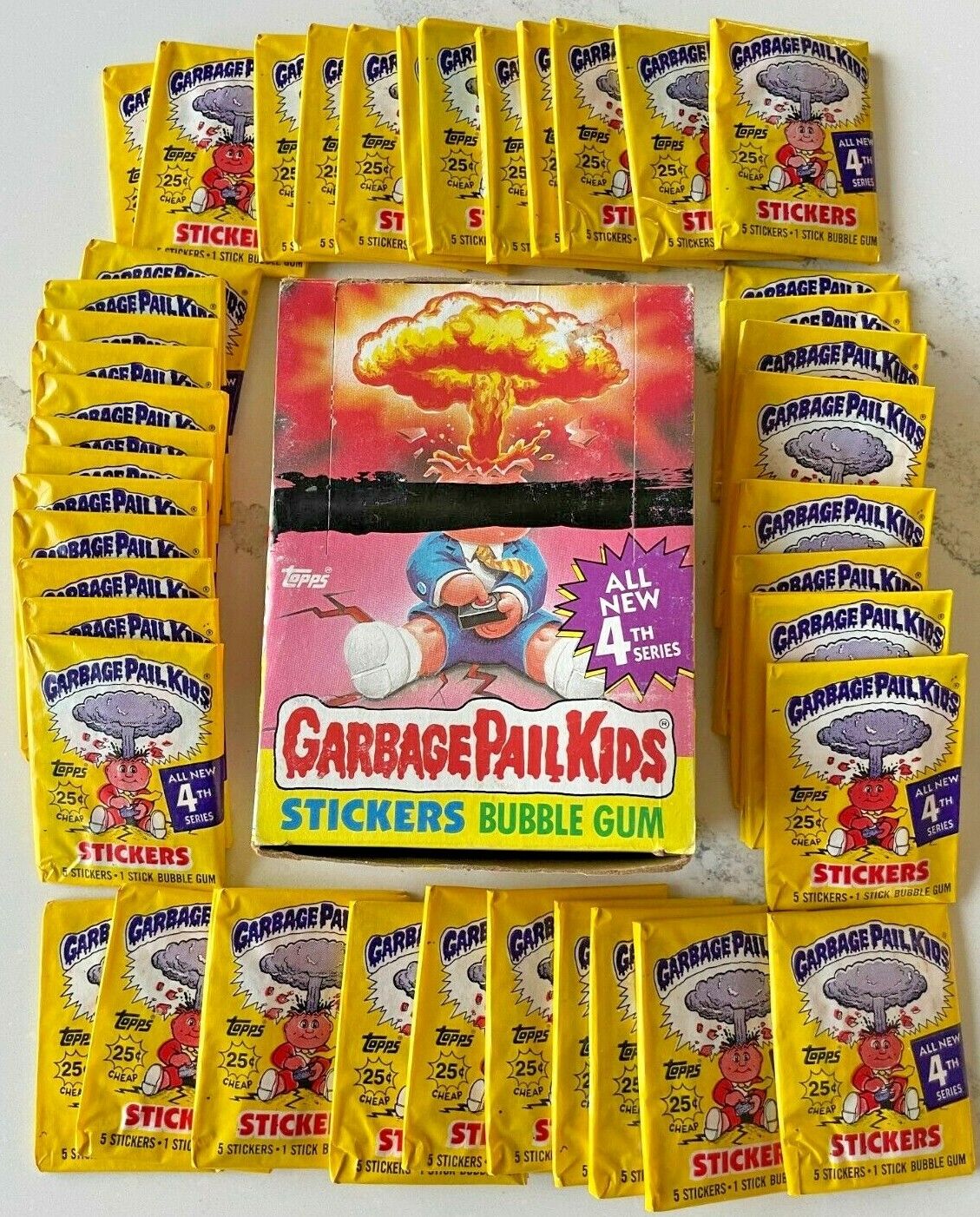 Vtg 1986 Topps Garbage Pail Kids Original 4th Series 4 GPK 48 Wax Packs OS4 BOX