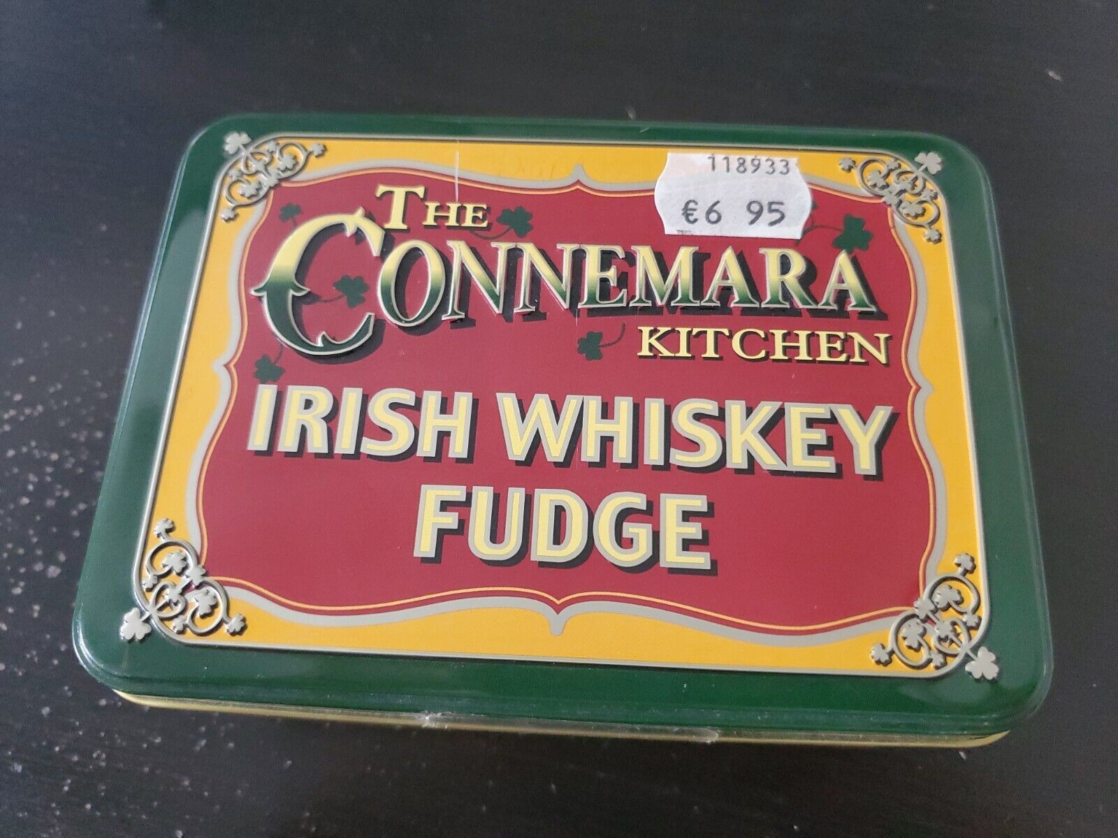 The Connemara Kitchen Irish Whiskey Fudge Metal Tin Trinket Box Made in Ireland
