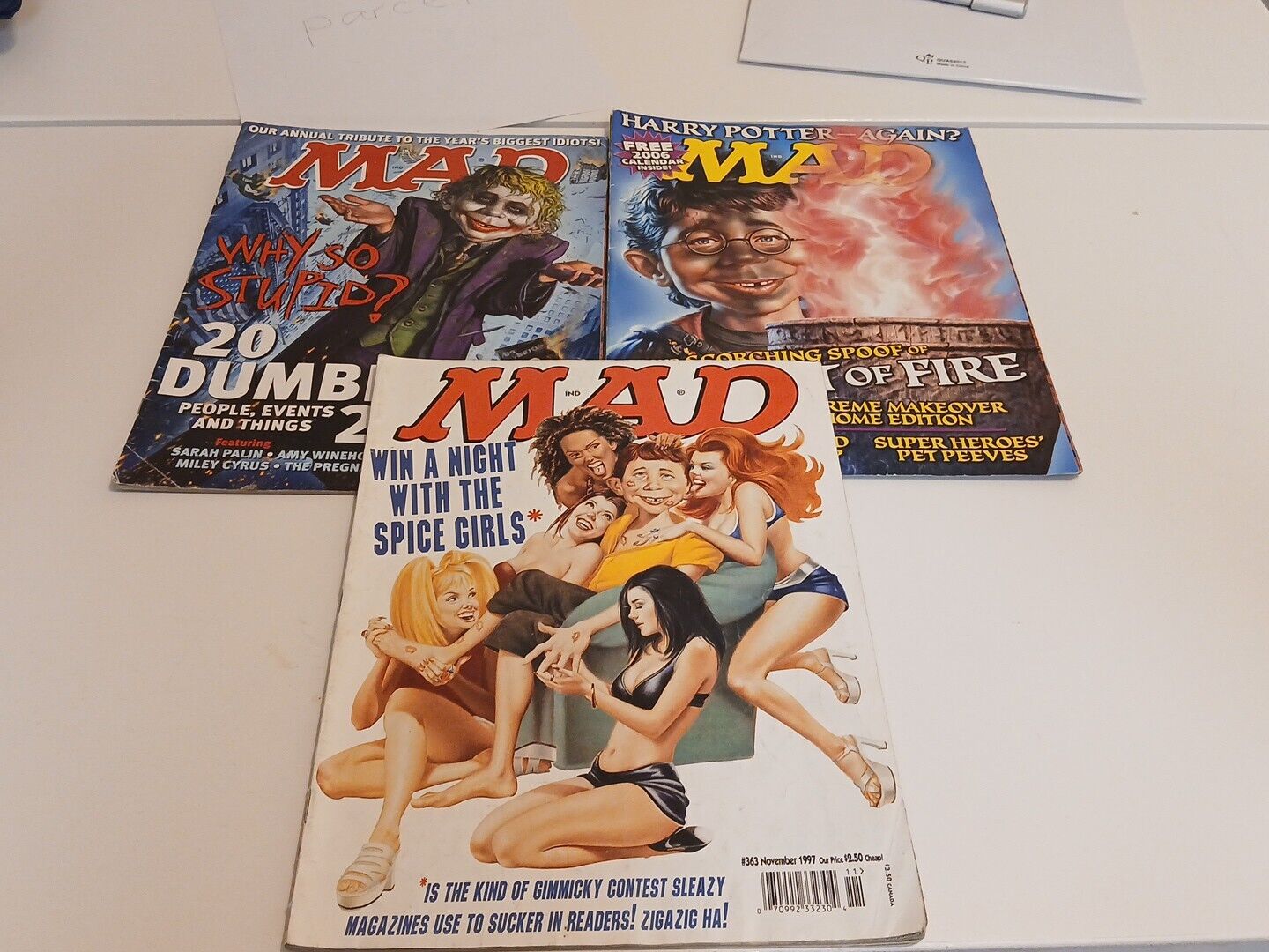 Lot Of 9 Issues Of MAD MAGAZINE Collectible Classic Magazines 