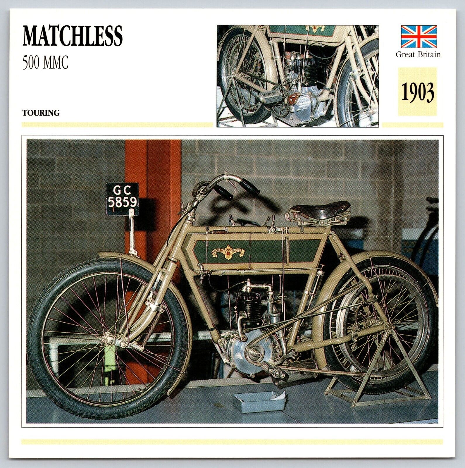 Matchless 500 MMC 1903 Great Britain Edito Service Atlas Motorcycle Card