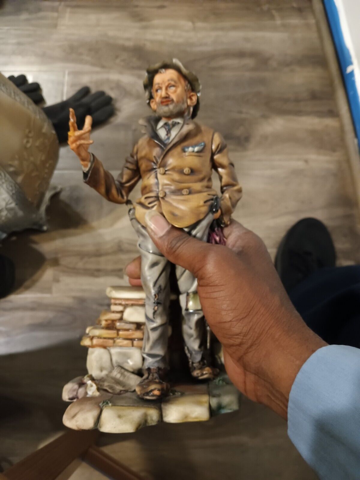 Capodimonte rare 'Guappo Neapolitan' tall figurine 