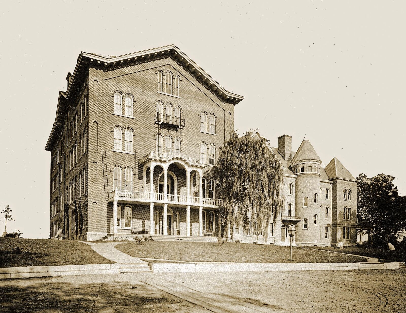 1894 Michigan Female College, Kalamazoo, MI Vintage Old Photo 8.5\