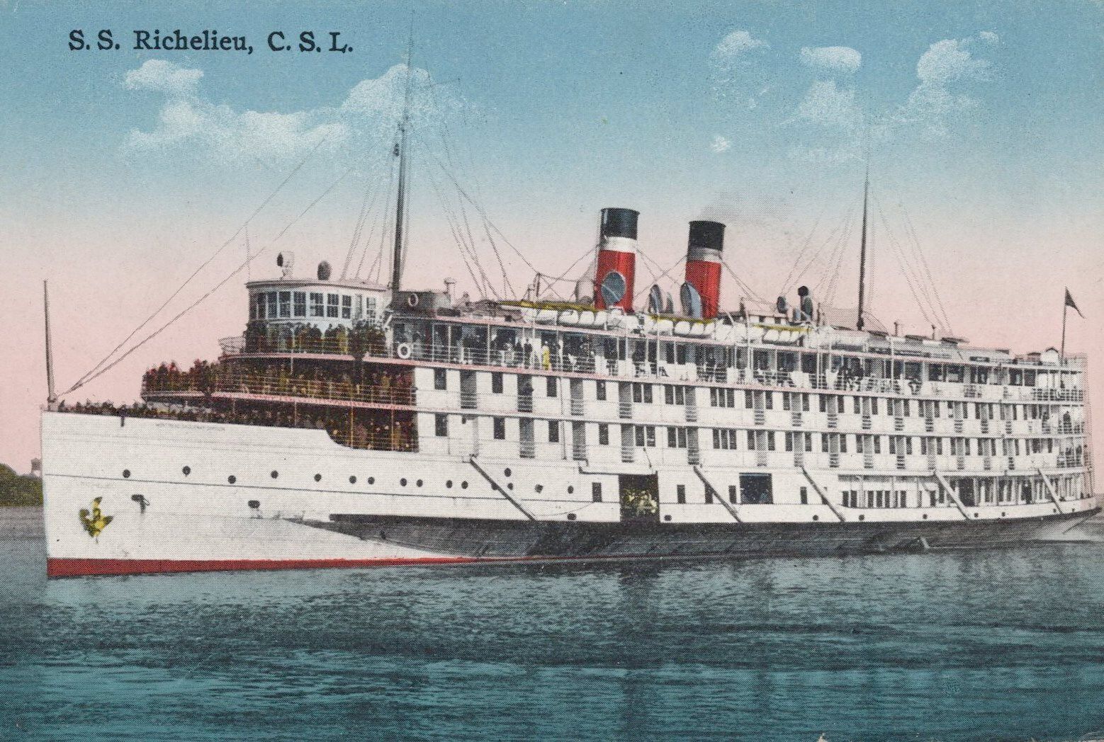 ZAYIX Postcard Great Lakes Steamer SS Richelieu CSL Crisp Mint Condition c1910