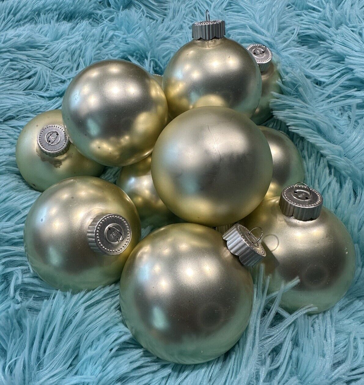 MSE Martha Stewart Shiny Gold Ornaments Set Of 11