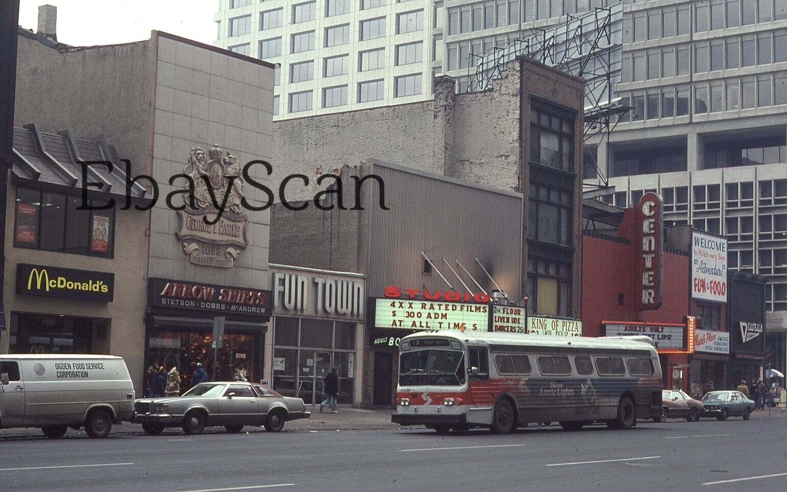 Original 35mm Kodachrome Slide SEPTA Bus Philadelphia Street Scene 1979