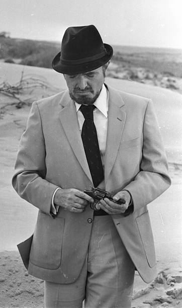 James Mason in the filming of the movie Kill Almeria 1971 OLD PHOTO 1