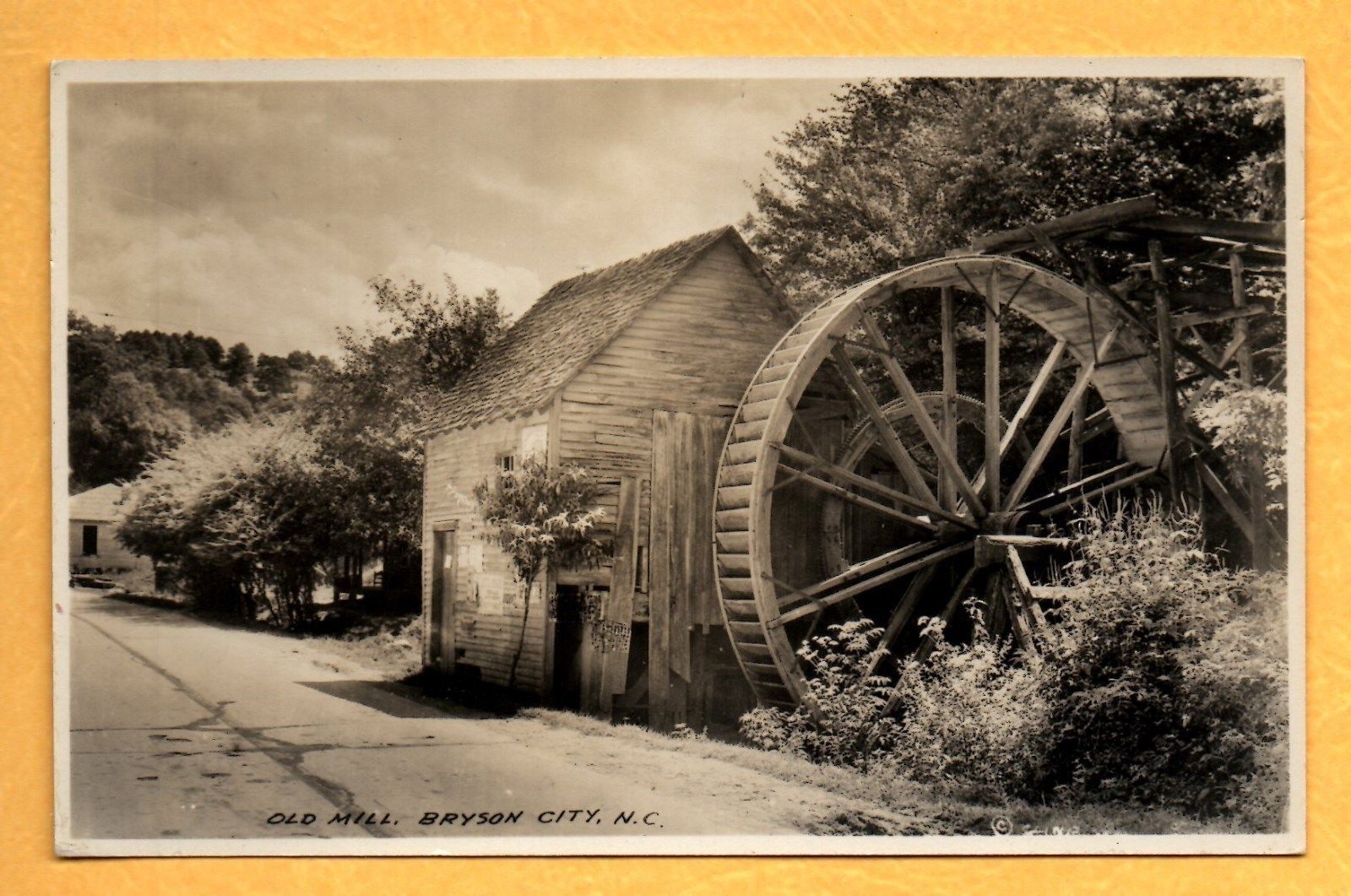 Old Mill, Bryson City, North Carolina Postcard RPPC