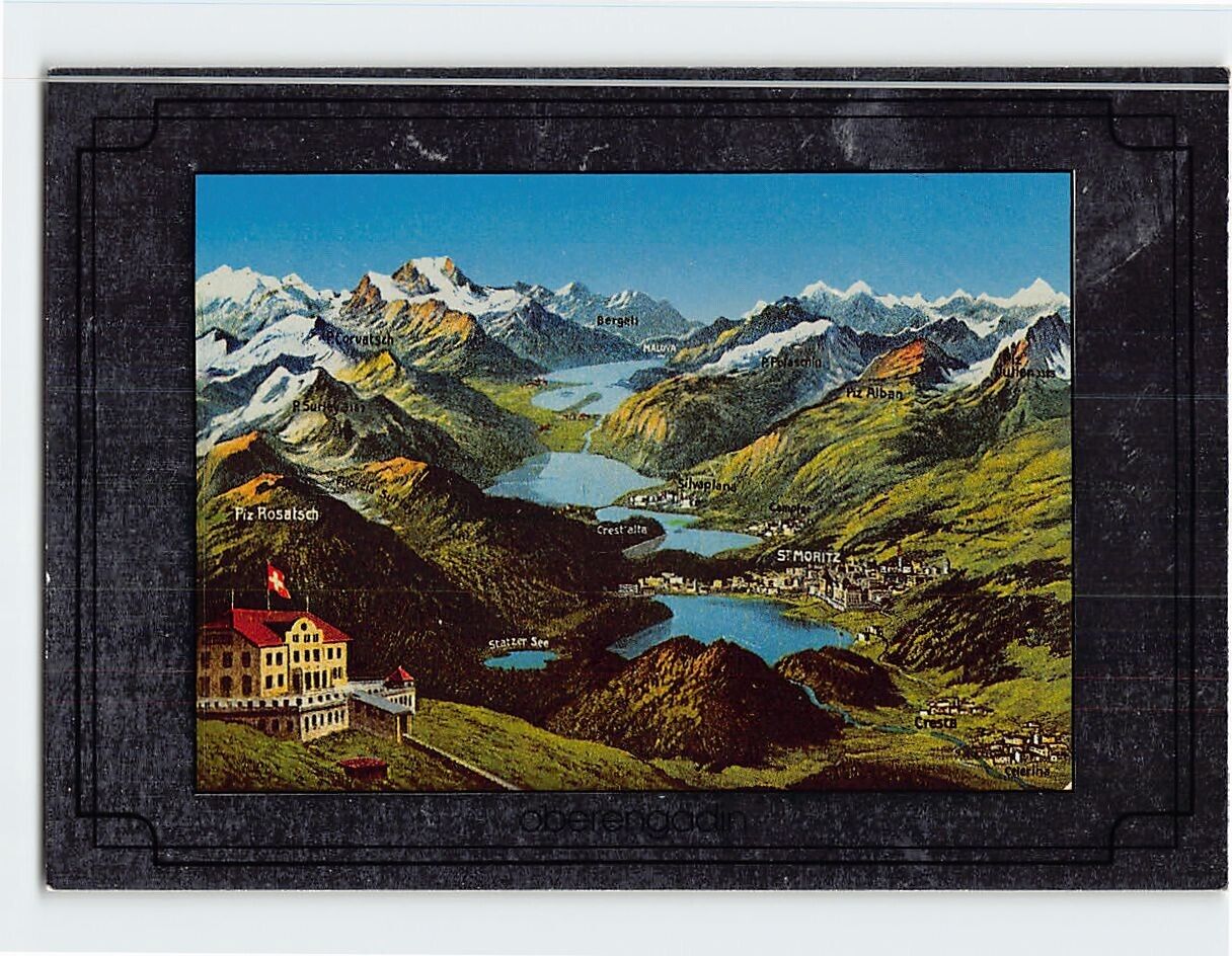 Postcard Blick von Muottas Muragl Oberengadin Switzerland