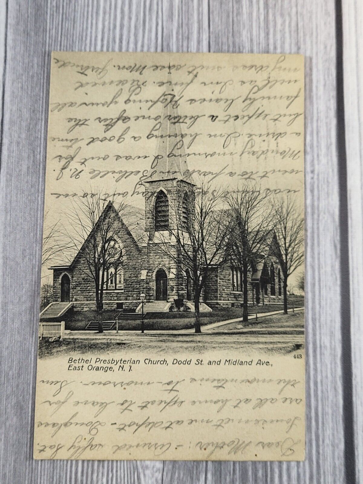 Postcard Bethel Presbyterian Church Dodd St. And Midland Ave East Orange 1907