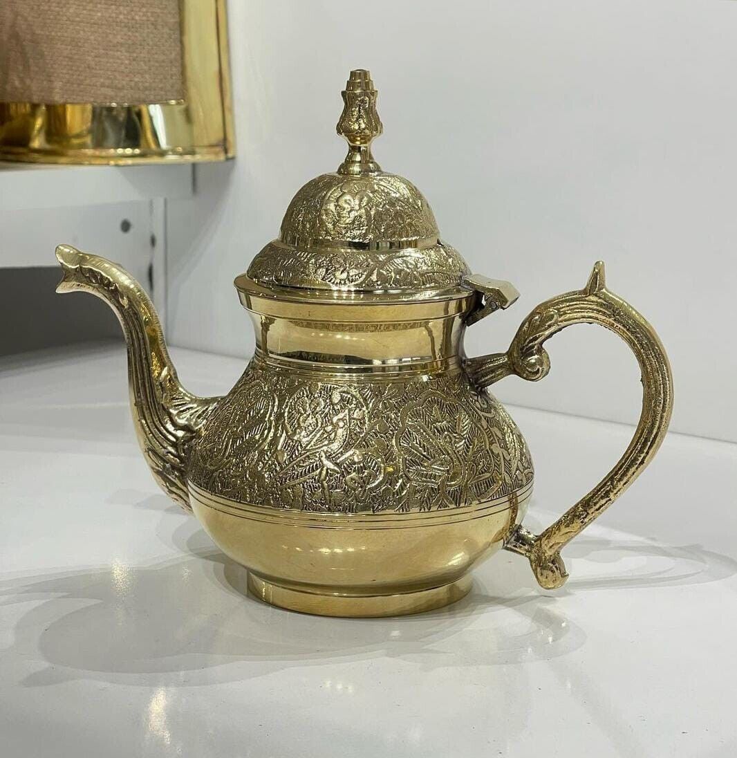 Exquisite Handcrafted 100%Pure Copper Tea Kettle - Traditional Moroccan Elegance
