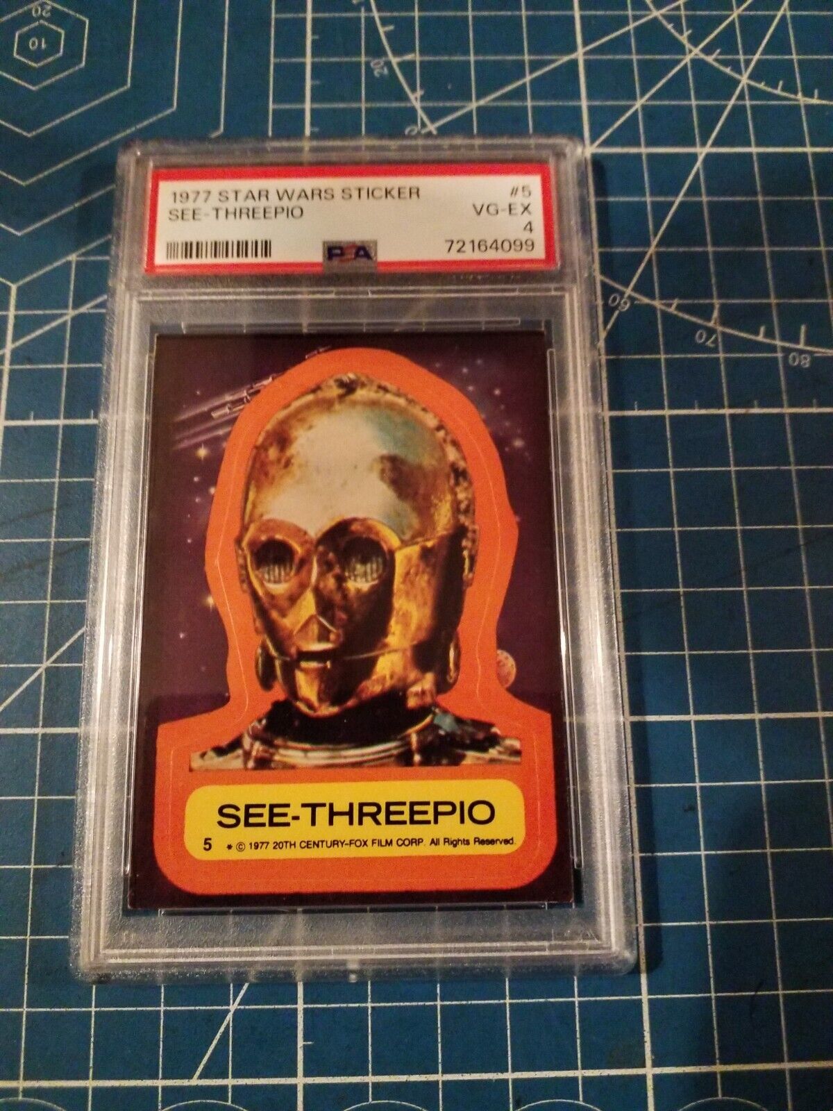 1977 Star Wars Sticker SEE-THREEPIO #5 PSA 4 SB7-24