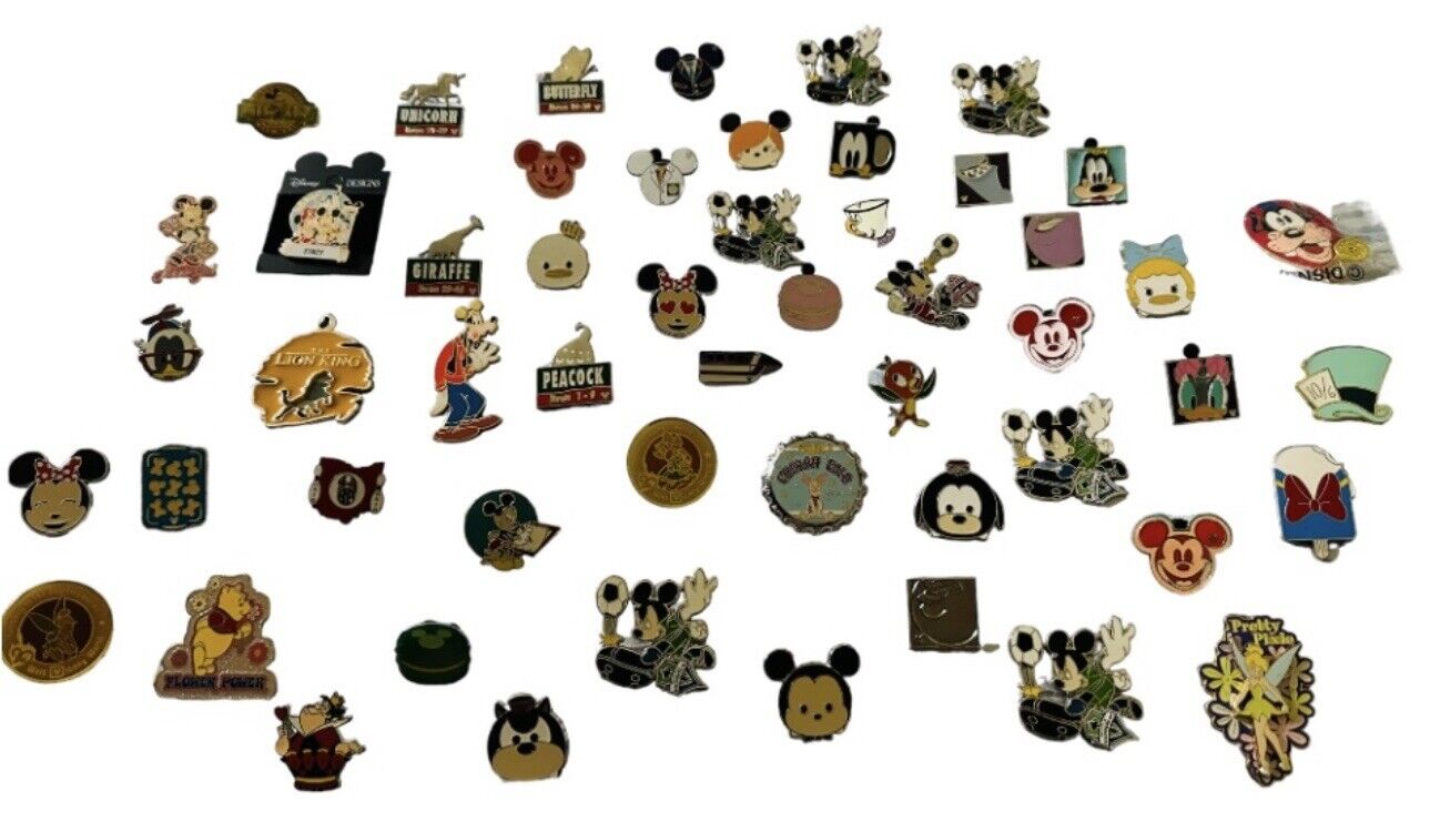Walt Disney Authentic Pins Assorted Group of 52