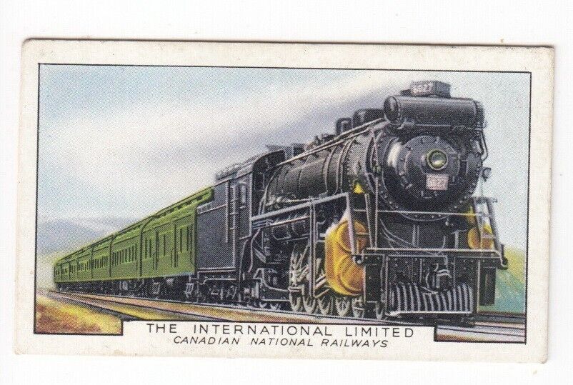 1937 Train Card The International Limited Canadian National Railways