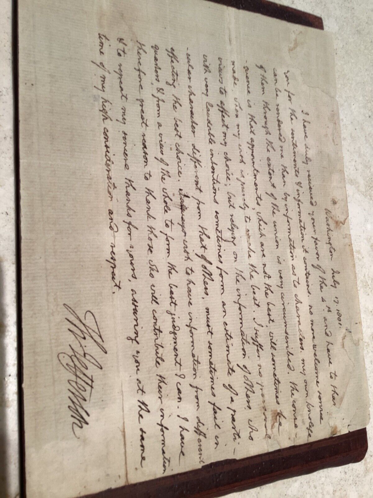 Thomas Jefferson, 1801 Important Autographed Letter Signed - Pres. Appointments 