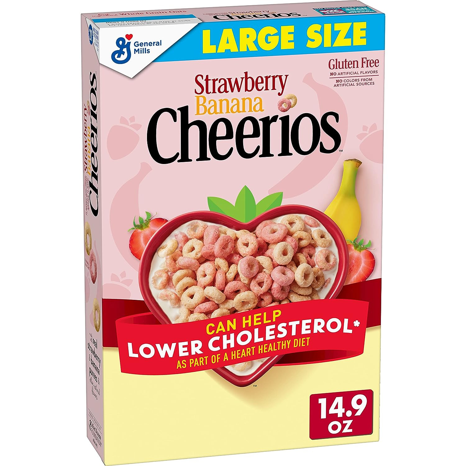 Cheerios Strawberry Banana Cheerios Cereal 14.9 OZ Box Fast 