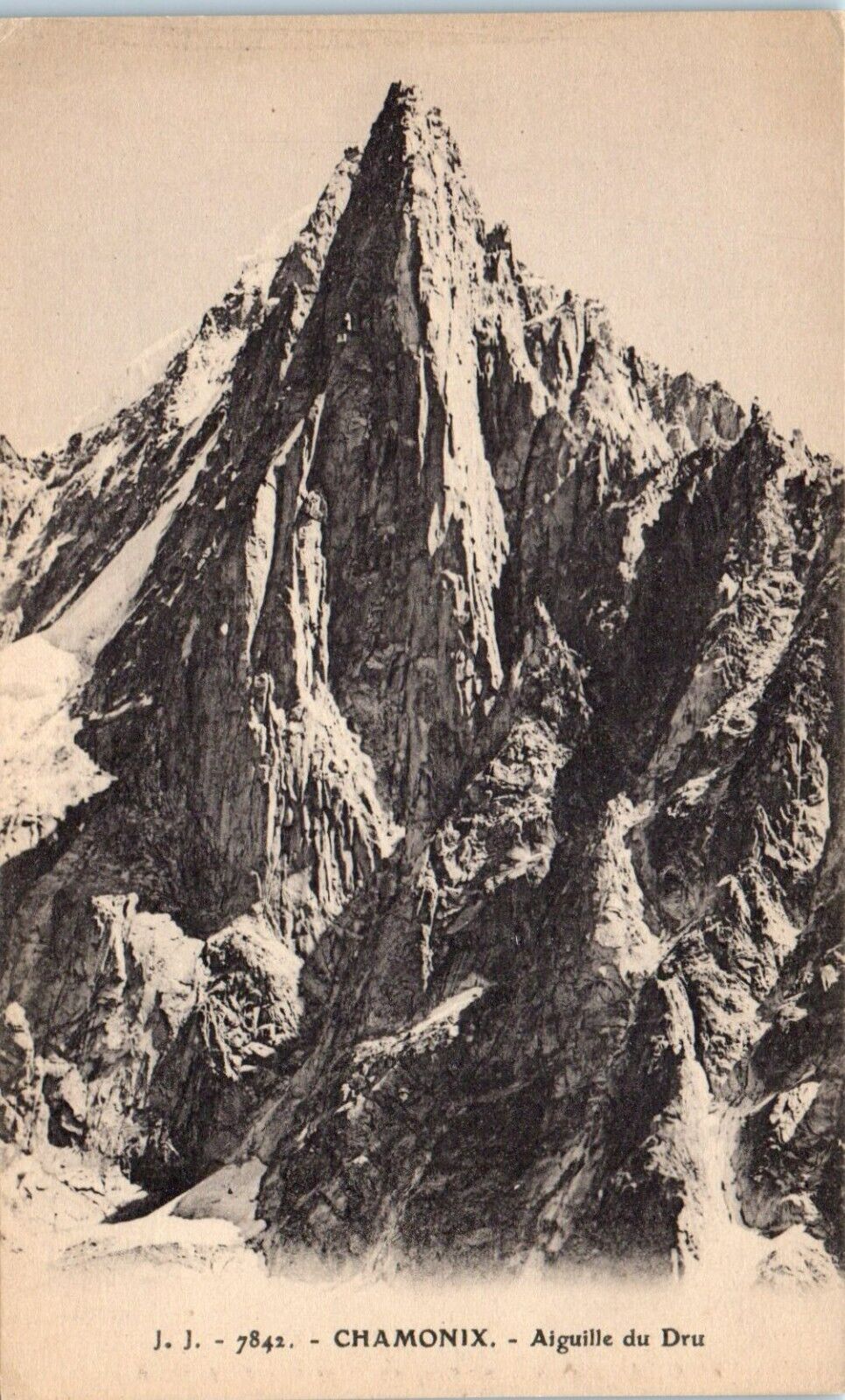 Aiguille du Dru Mountain, Chamonix, France Postcard