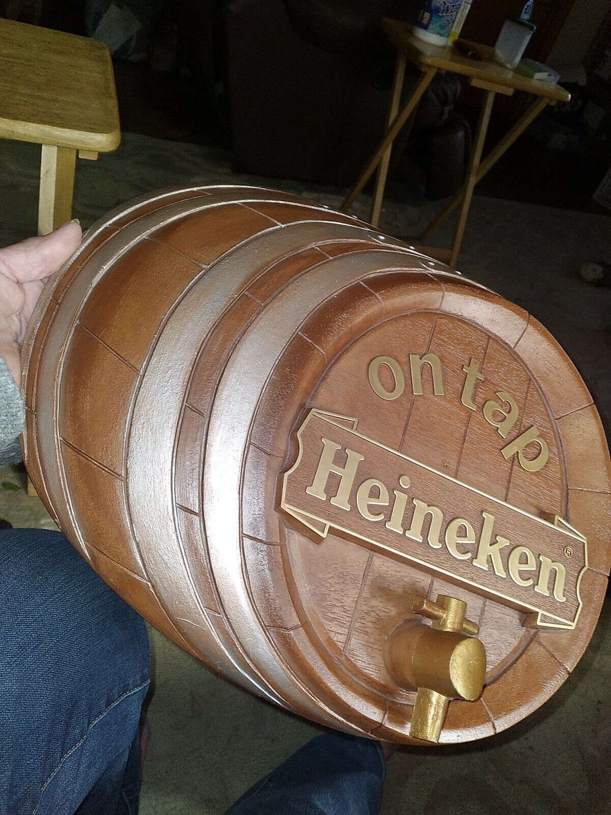Vintage 3D Heineken On Tap Barrel Beer Sign 16” X 12” - Tougher Version Plastic 