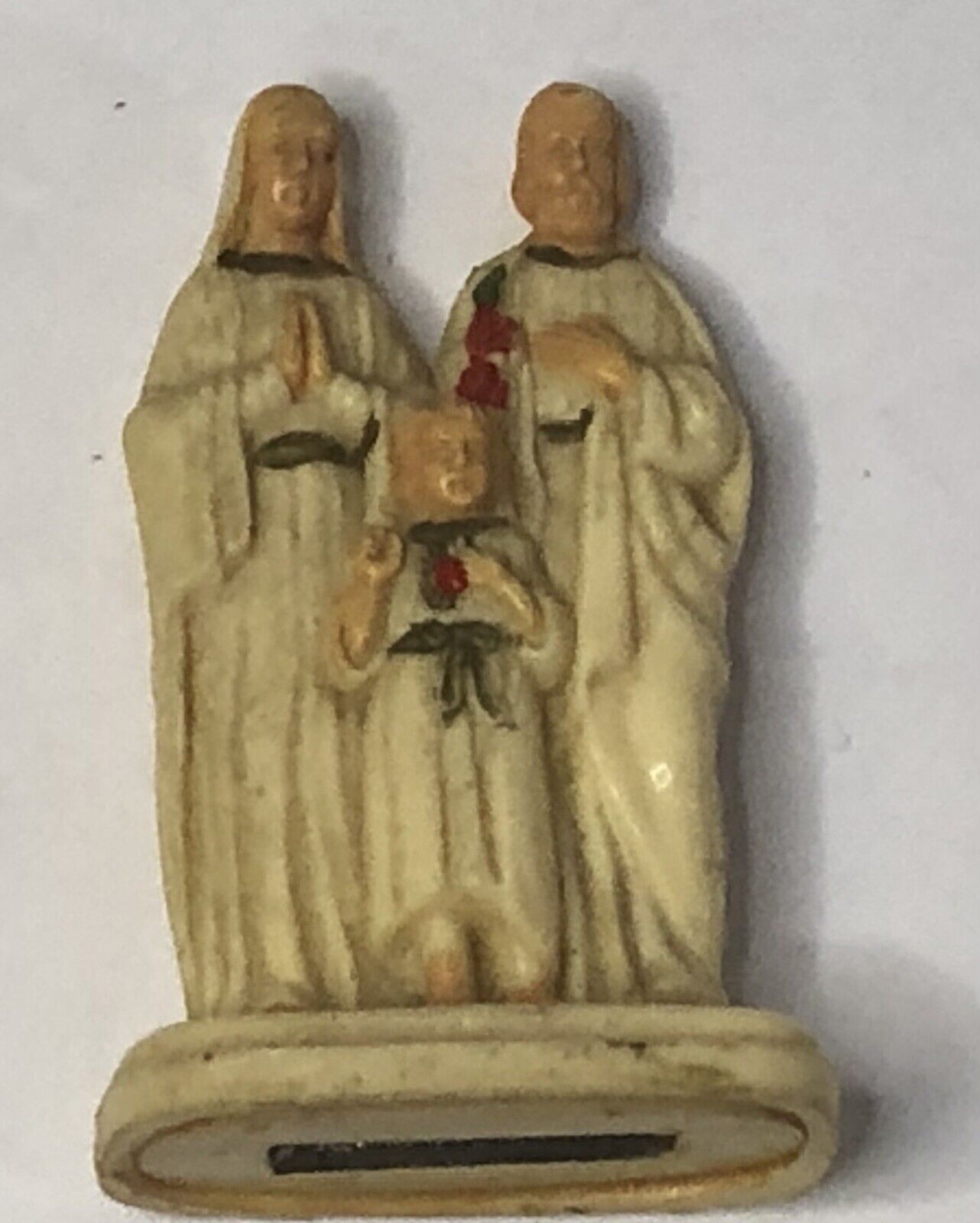 Vintage Celluloid Dashboard Jesus Holy Family Magnetic Figurine Hong Kong 1960s