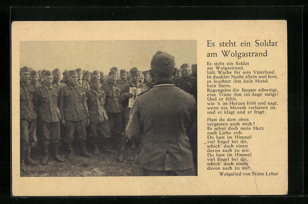 Ak Marschlied It Stands A Soldier At Wolgastrand, Song From Franz Lehar ,