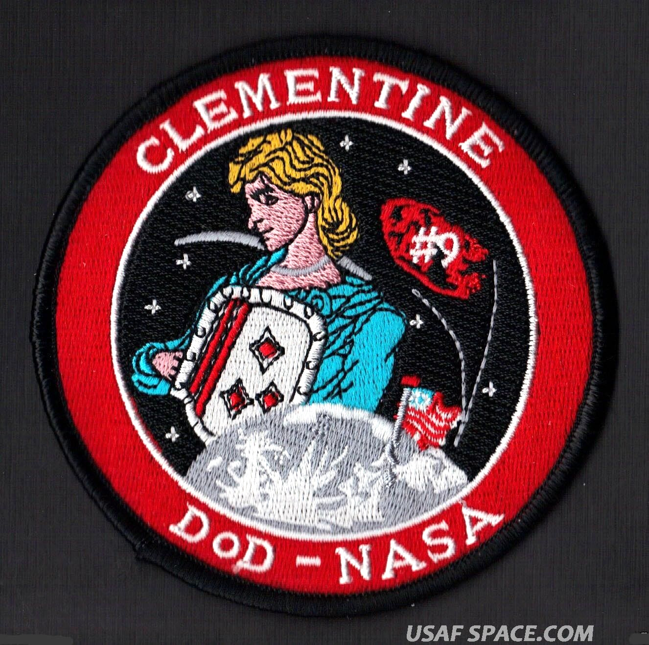 CLEMENTINE  DOD  NASA USAF CLASSIFIED SATELLITE SPACE MISSION LAUNCH PATCH