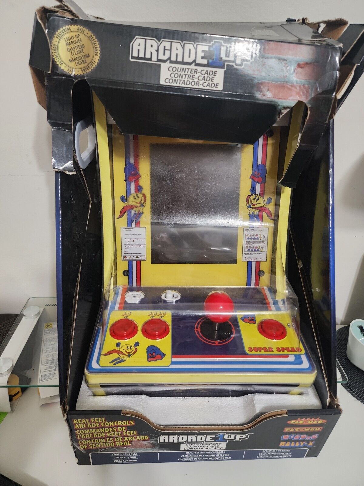 Arcade1Up Pac-Man Countercade 4 Games In One. Great Condition Damage On The Box.