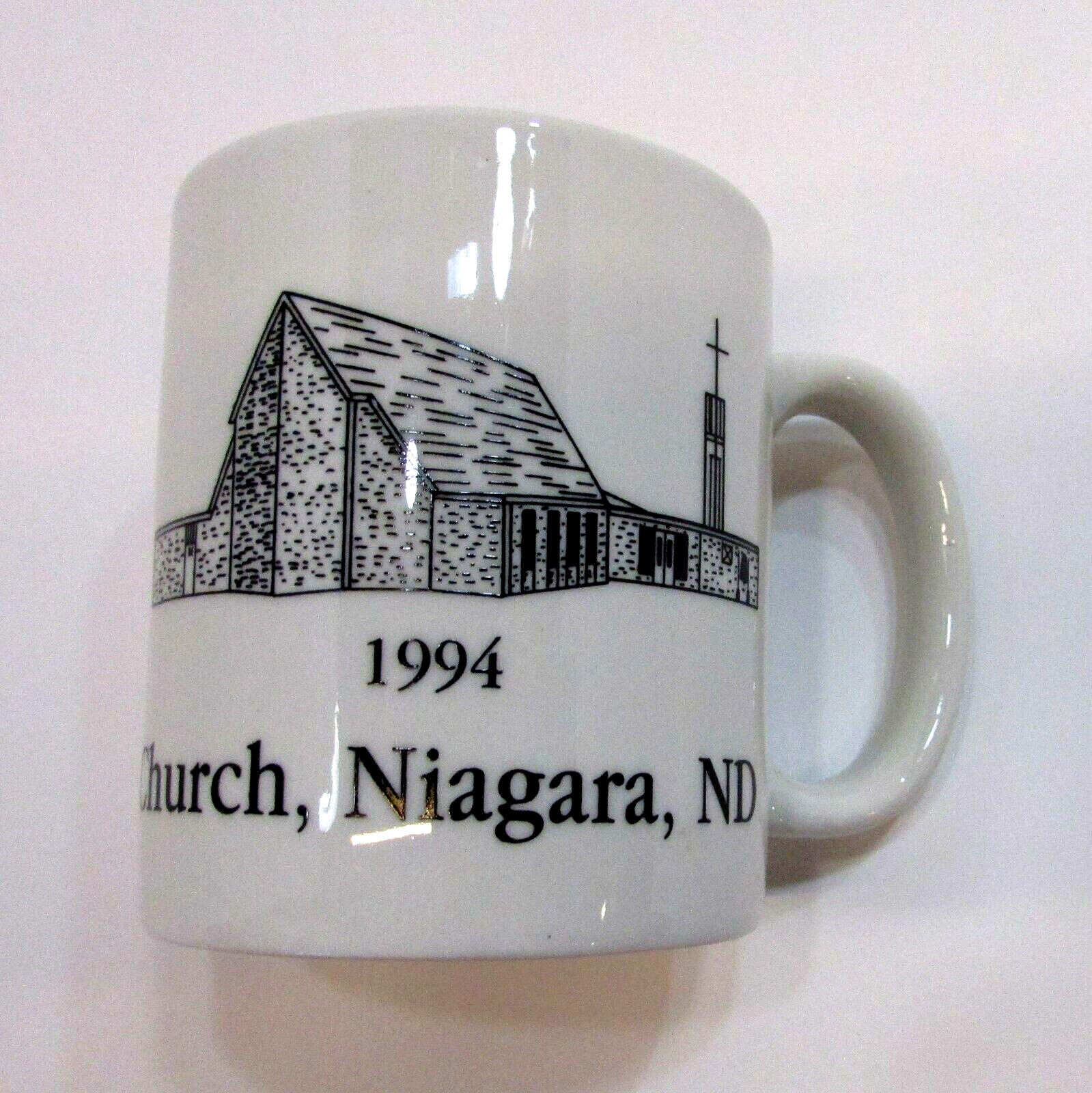 Vintage 1894-1994 Andrew Lutheran Church Niagara ND 100th Porcelain Coffee Mug