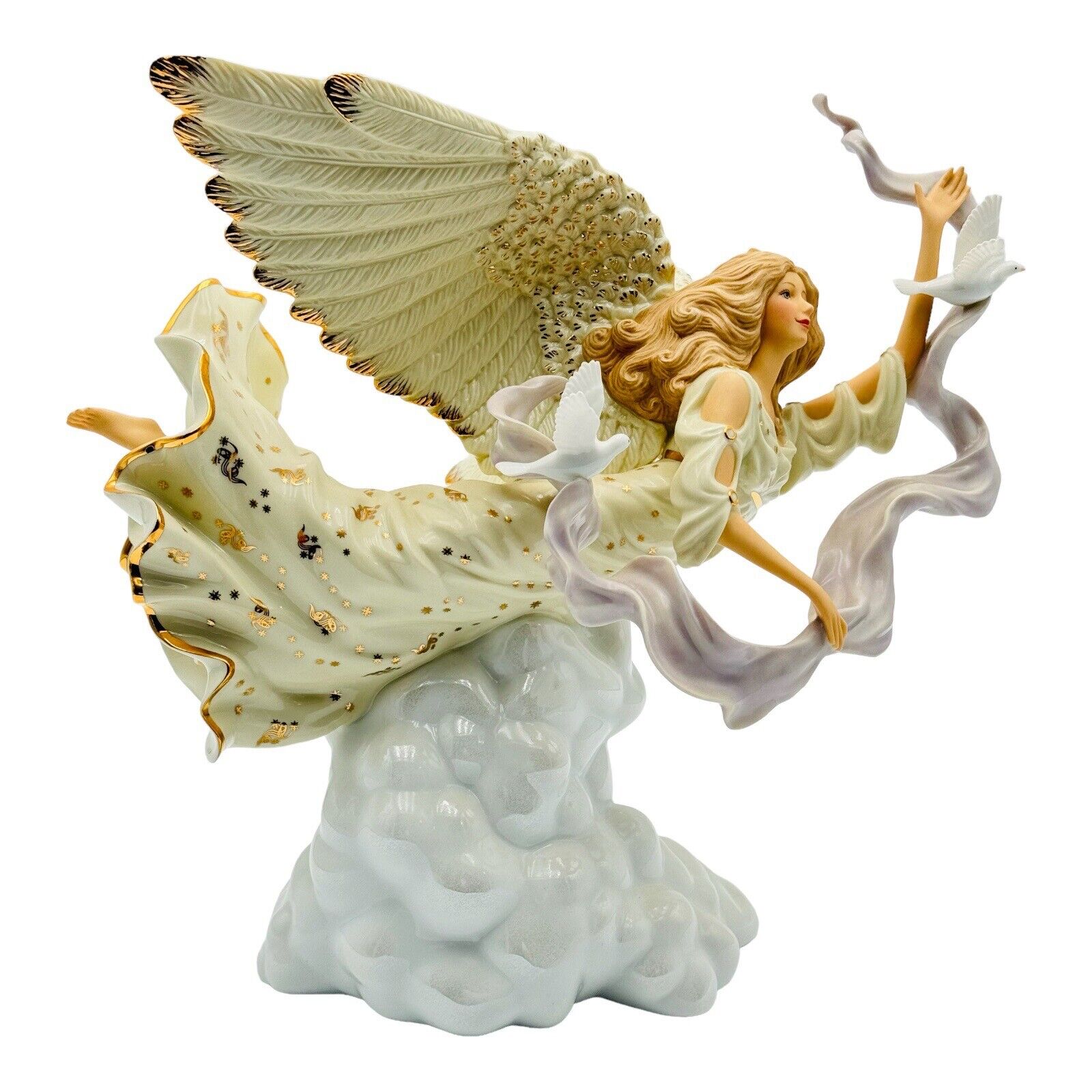 Lenox Millenium Spirit Porcelain Figurine RARE Ltd Ed. Angel Turtle Doves 11.5”