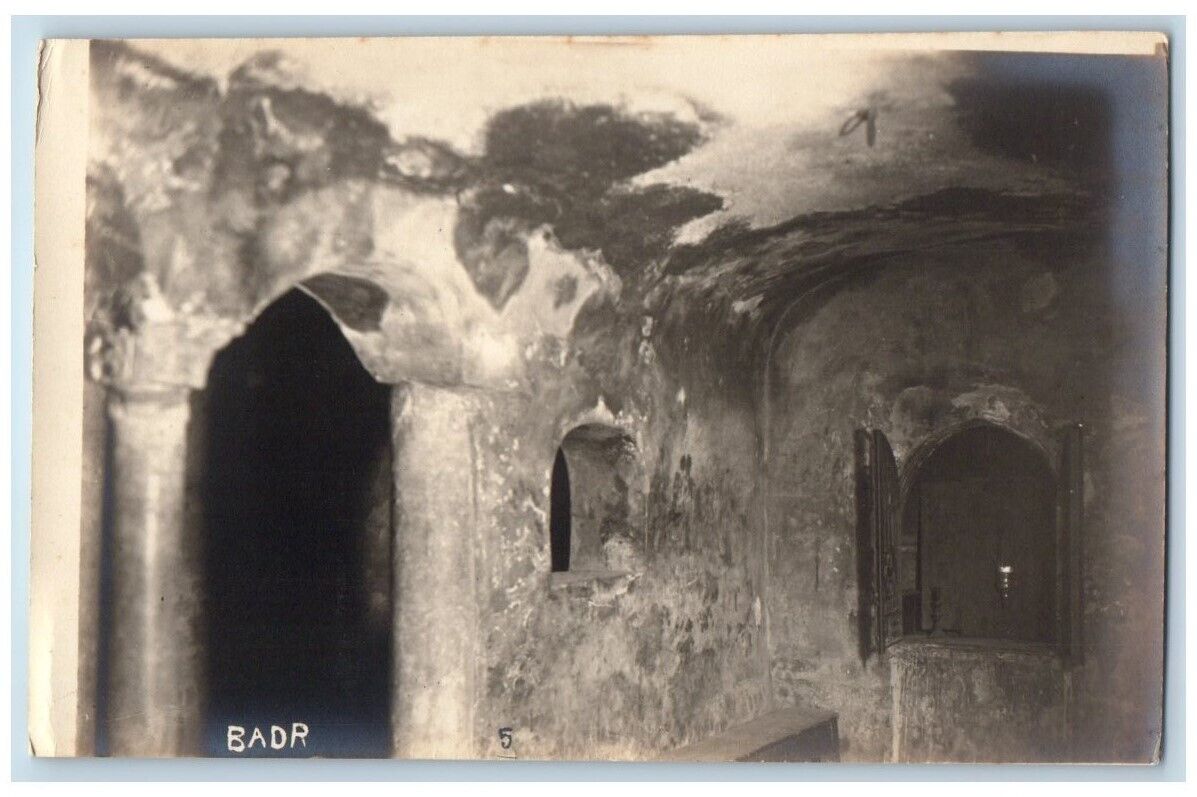 c1920\'s St. Sergius Coptic Church Crypt View BADR Cairo Egypt RPPC Postcard