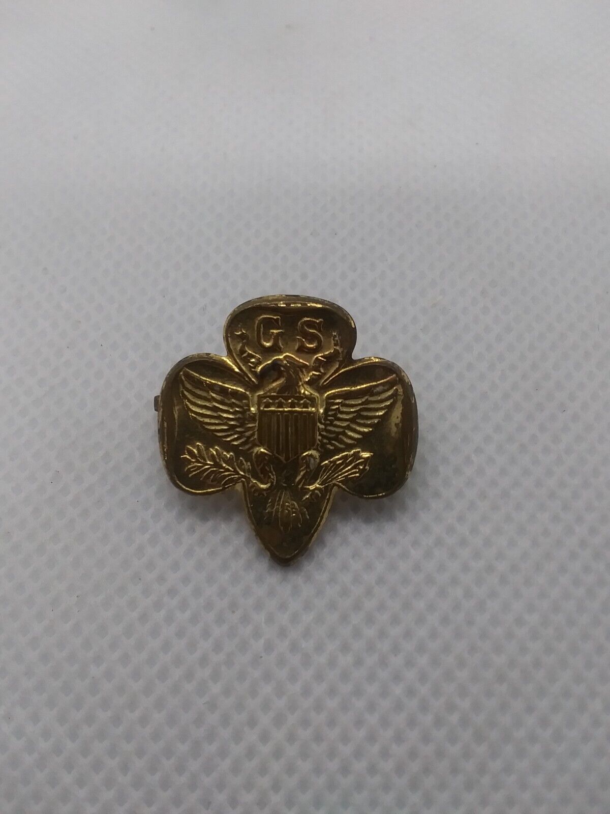 Vintage Rare Girl Scout Membership Trefoil Pin