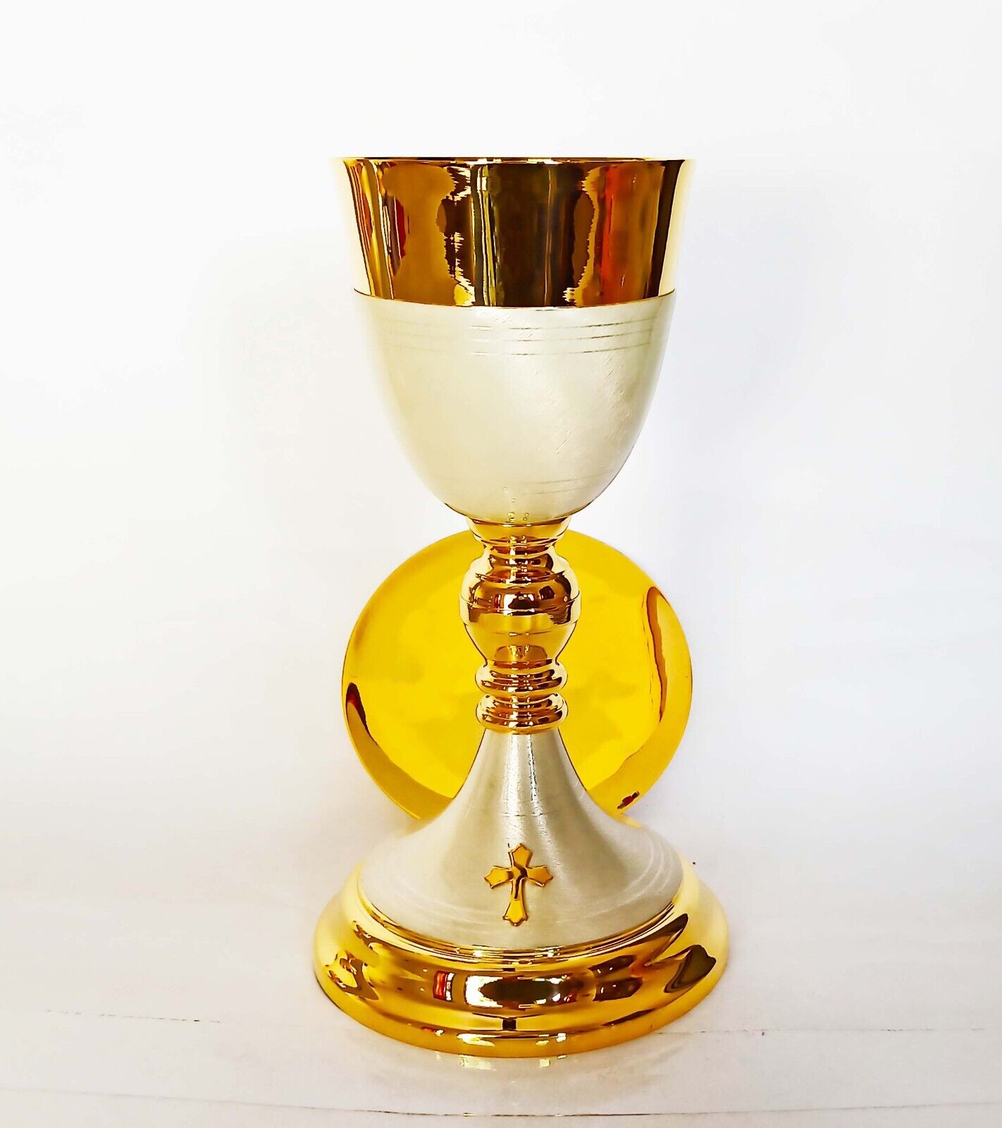 Chalice & paten Large Gold Plated Goblet Holy Altar Religious Gift Church USKL01