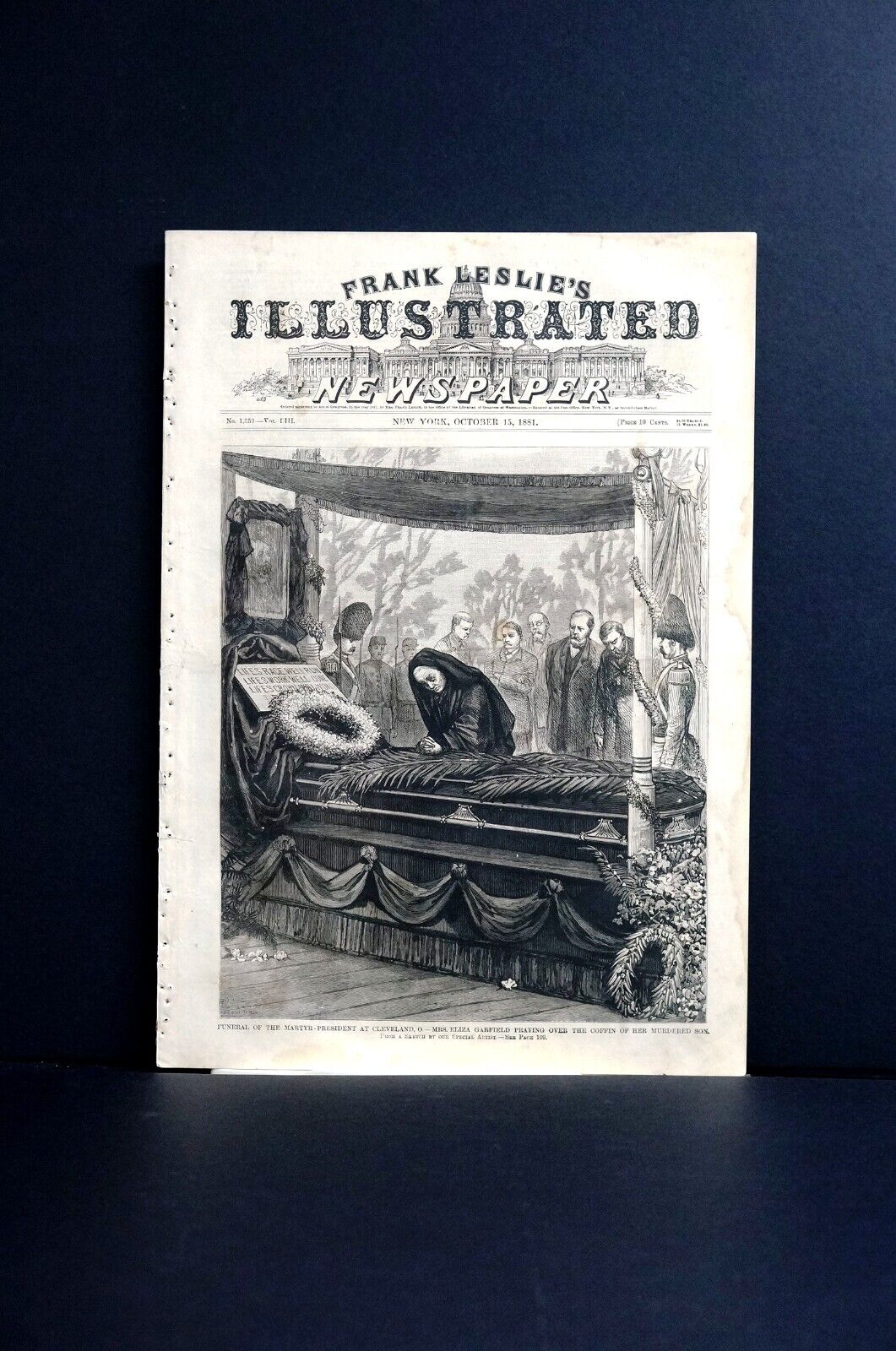Garfield ASSASSINATION ATTEMPT 1881 Complete Original Frank Leslie\'s Newspaper