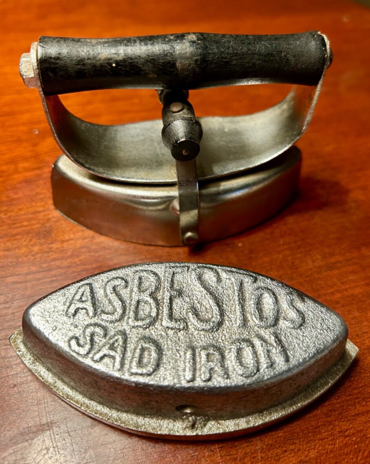 Child's Toy Sad Iron Asbestos Sad Iron Antique 4”