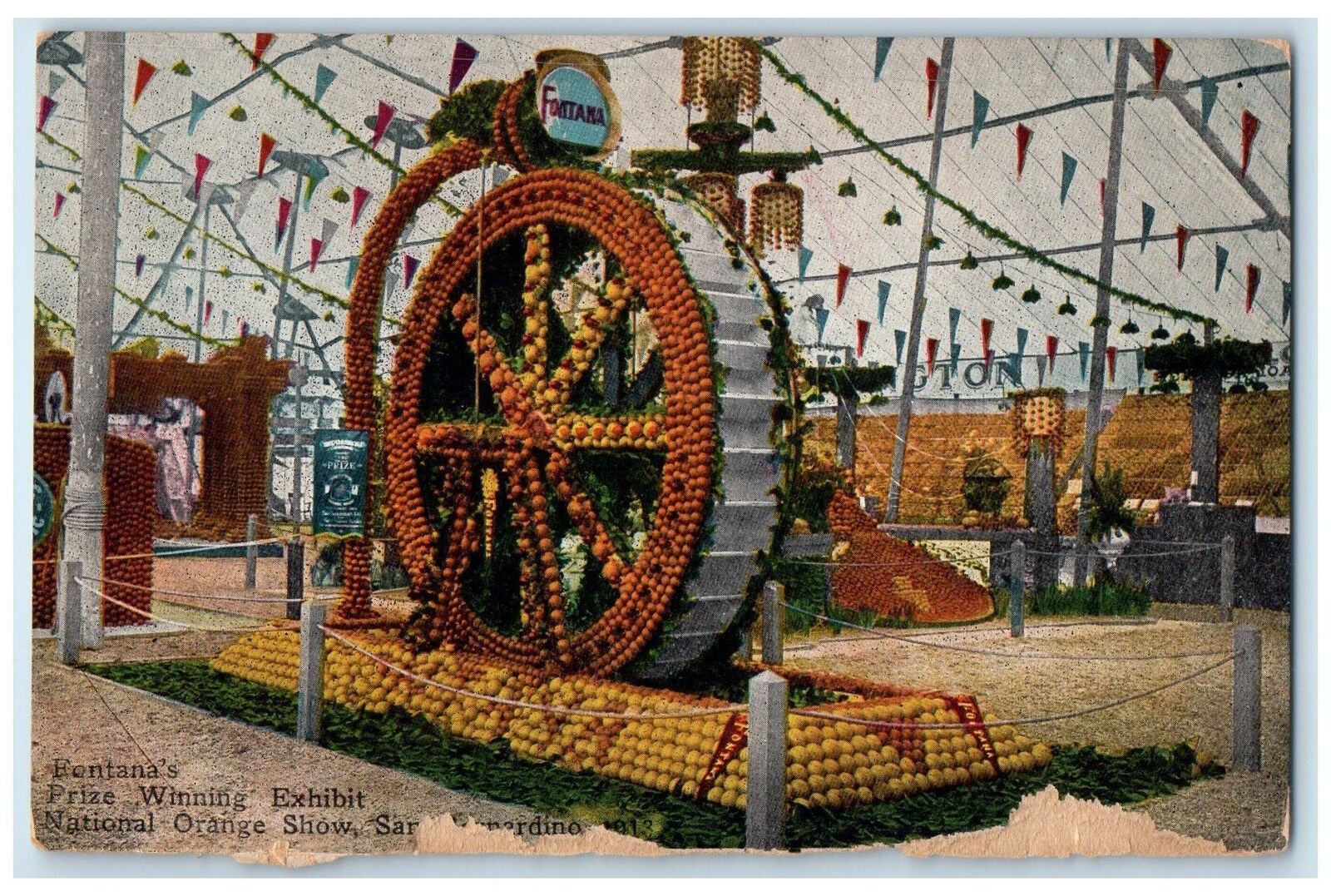 c1905s Fontana\'s Prize Winning Exhibit Scene San Bernardino CA Unposted Postcard