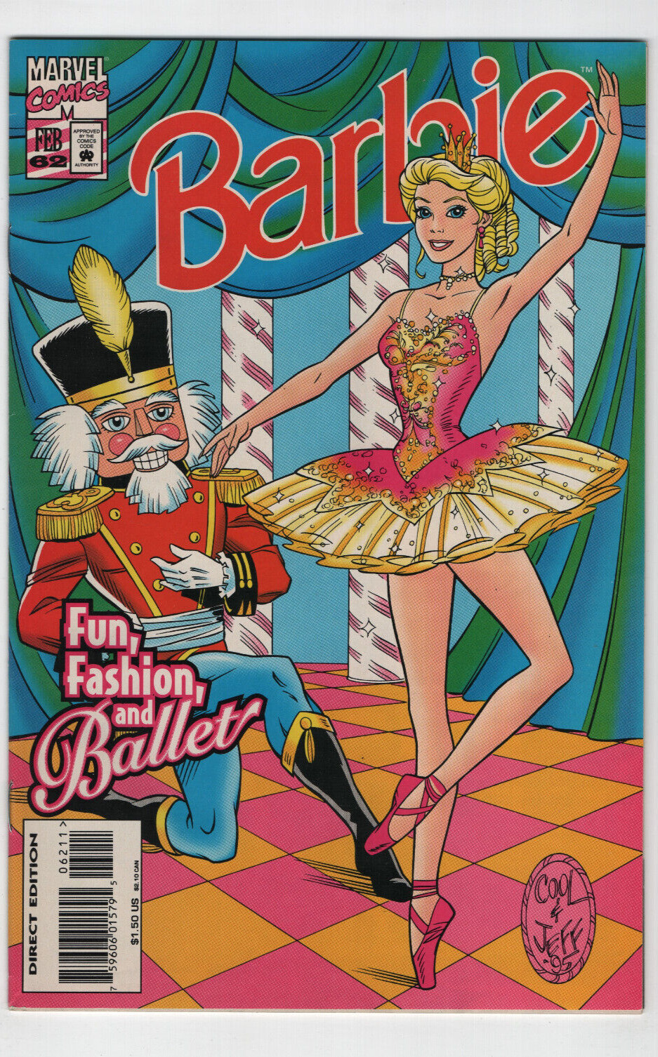 Barbie #62  2nd Last Issue Ballet Christmas Cover 63 Marvel Comics 1996