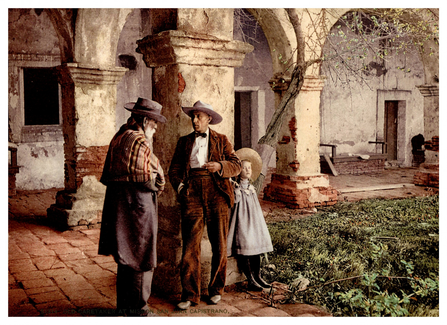 California, Mission San Juan Capistrano, the old caretaker Vintage Print Print Print