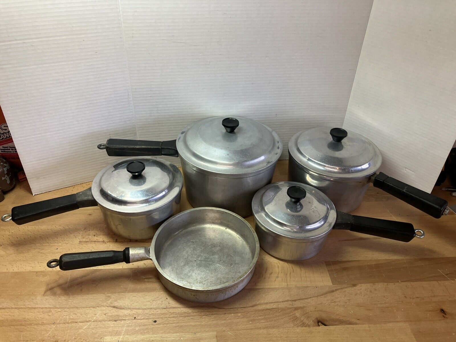 Vintage Miracle Maid G2 Aluminum Cookware Set Skillet, Sauté Pan, Made In USA