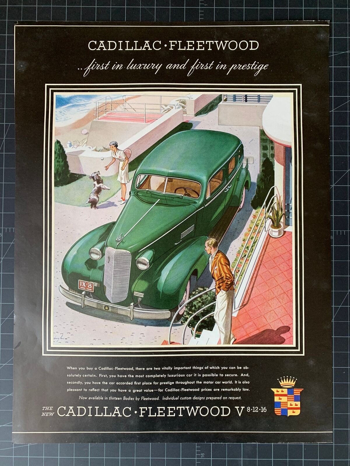 Vintage 1937 Cadillac Fleetwood Print Ad