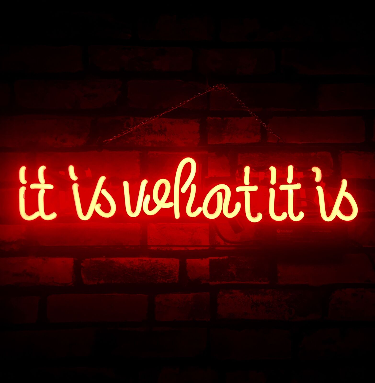 it is what it is Red Neon Light Sign Bedroom Wall Store Gift Glass Decor Custom