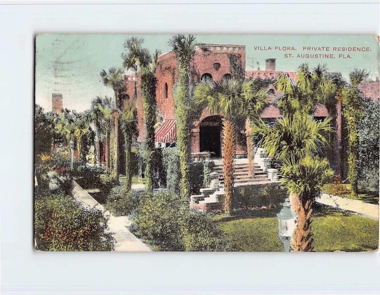 Postcard Villa Flora Private Residence St. Augustine Florida USA