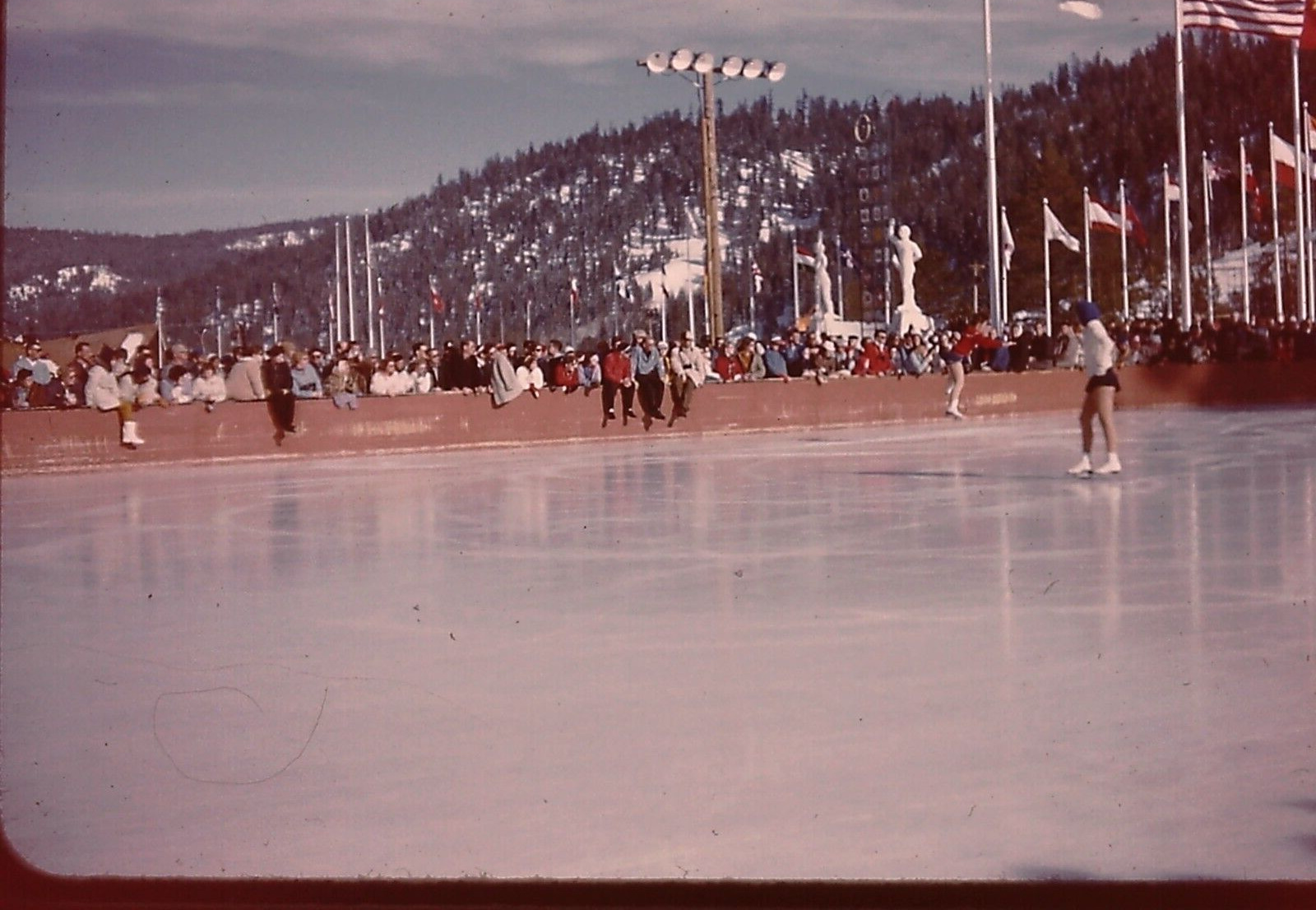 February 1960 35 MM Slide Squaw Valley Ice Figure Skater Hands on Hip CA Olympic