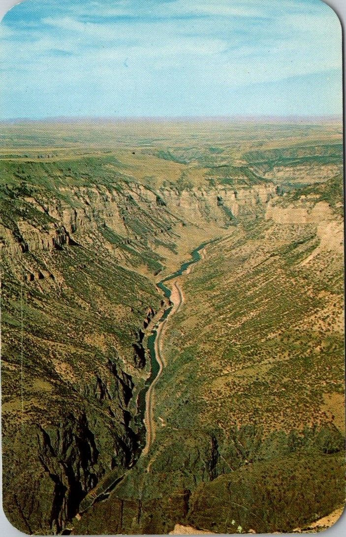Birdseye View of Wind River Canyon, WY Postcard