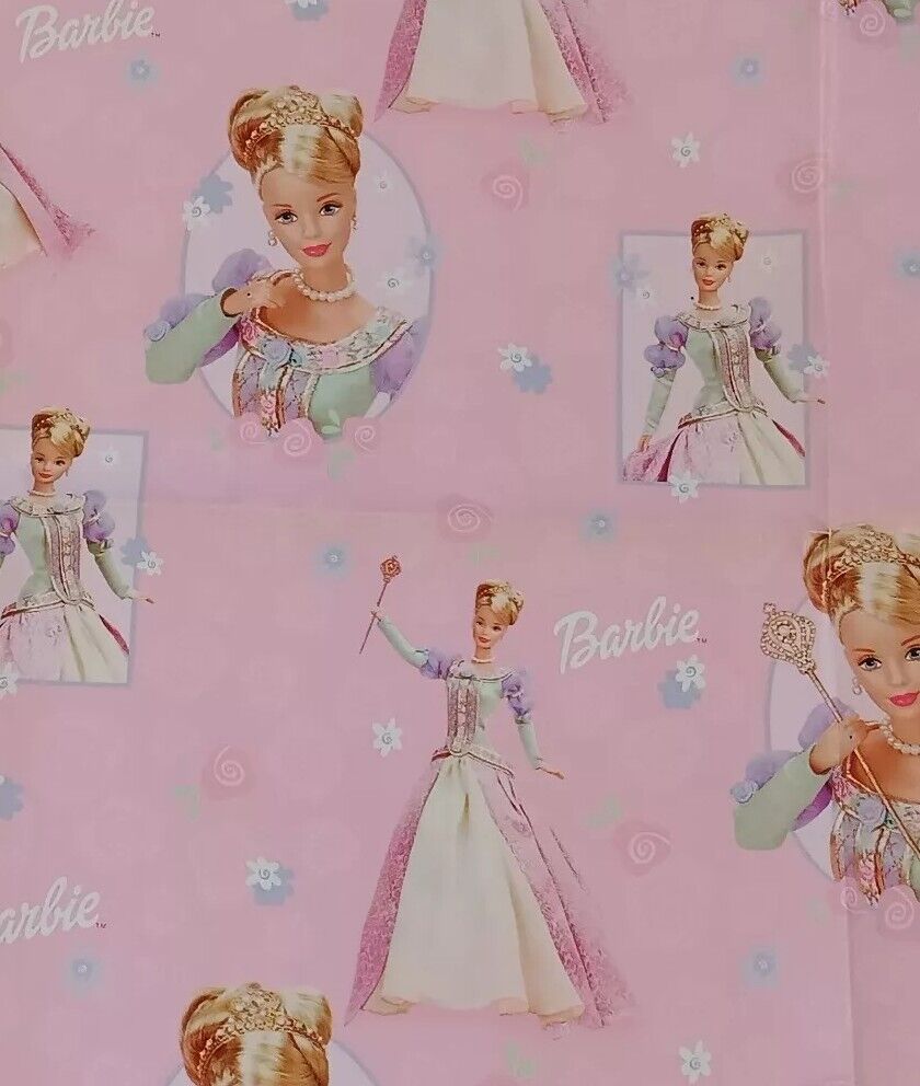 Vintage Barbie Gift Wrap ~ (1) One Sheet Of Paper 1ft. 8in × 2ft. 6in. ~Hallmark
