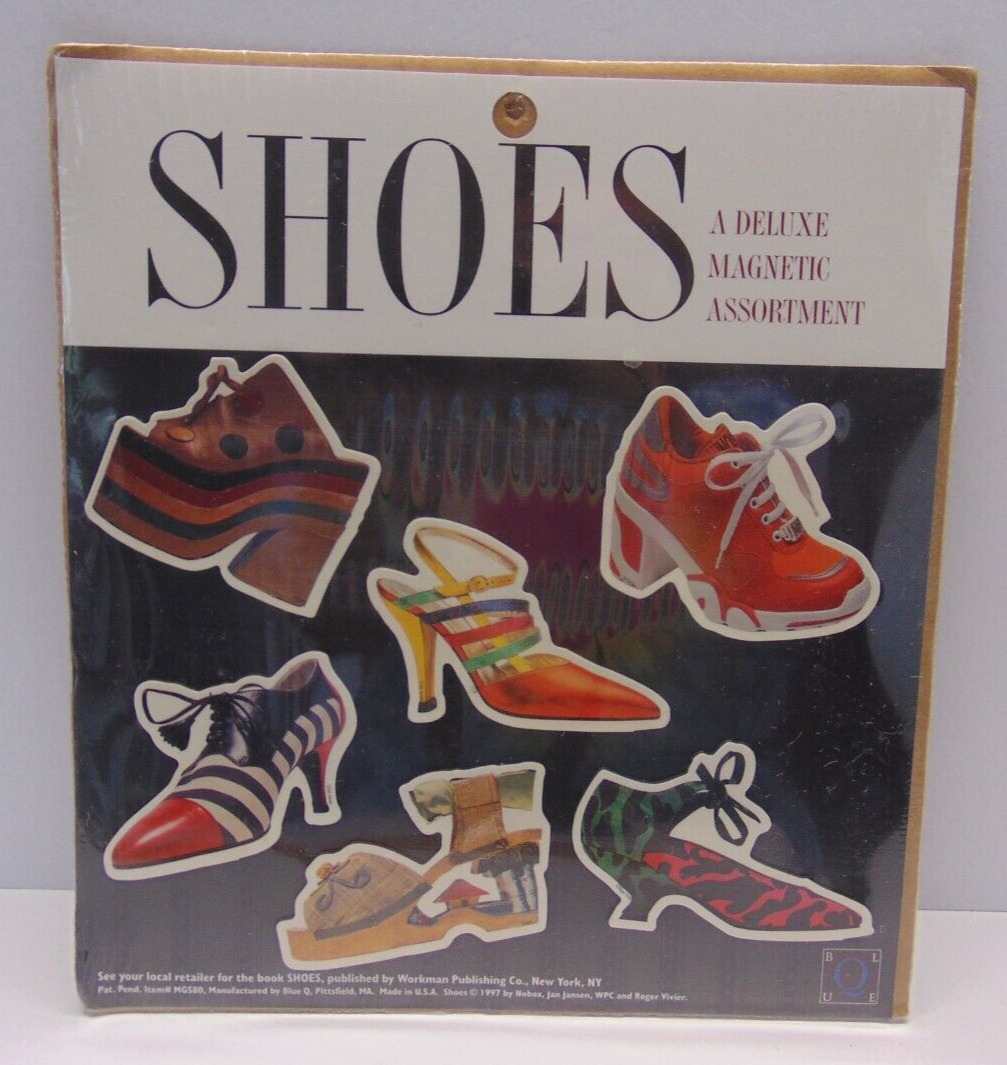 New 1997 Workman Publishing SHOES Magnets 6 VIntage Styles