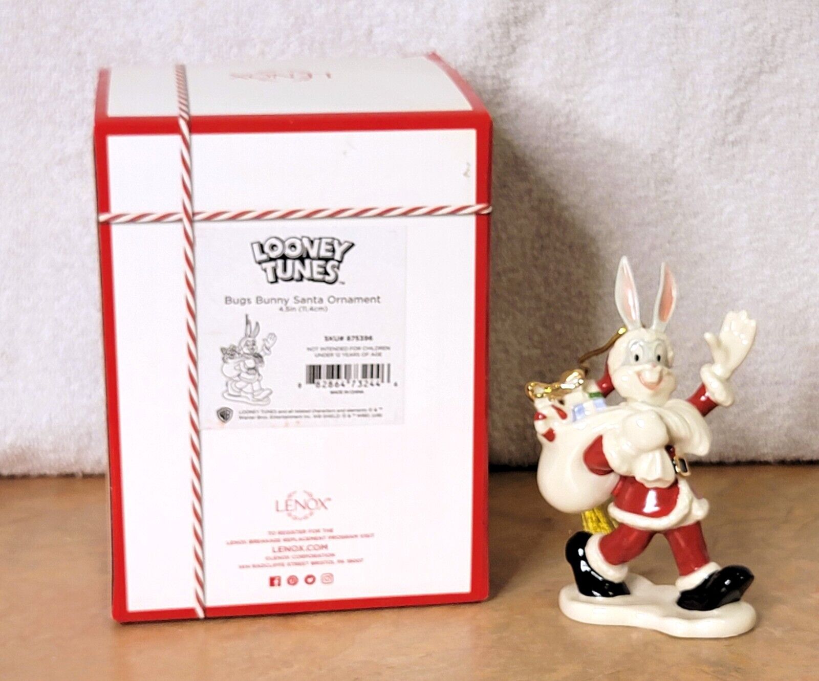 Lenox Bugs Bunny Santa Ornament Looney Tunes NEW IN BOX