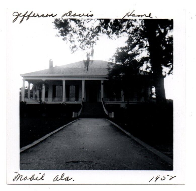 MS Mississippi Biloxi Jefferson Davis Home Vintage Snapshot Photo