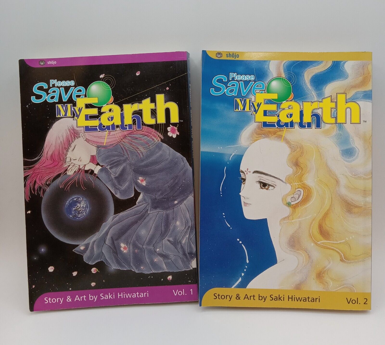Please Save My Earth Manga Vol 1&2 Viz Media Shojo  Anime Rare 1st Prints