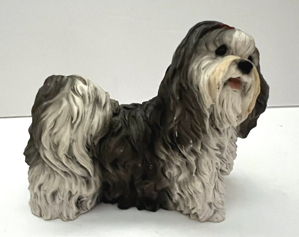 Castagna Figurine Shi-Tzu Dog Made in Italy 1990 Signed & with Label